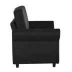 Roomfitters 57.9 uitschuifbare slaapbank-loveseat met matras van traagschuim in tweepersoonsformaat en twee USB-oplaadpoorten