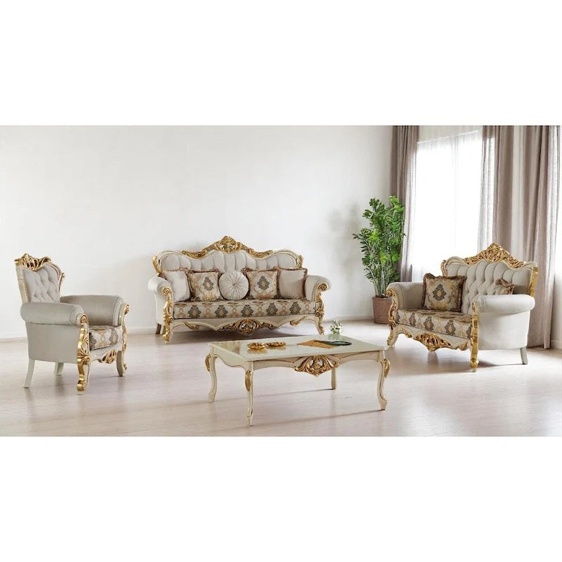 Cadenza 3-delige woonkamermeubelset: 1 sofa, 1 loveseat, 1 fauteuil