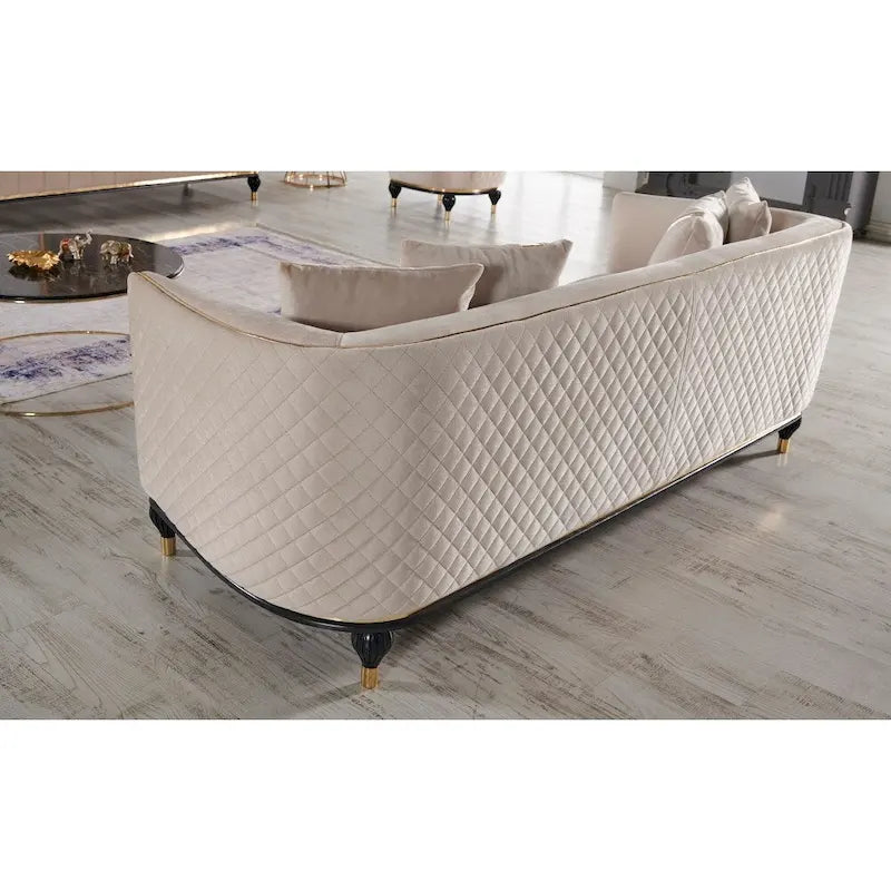 Ensemble de salon Kayo 4 pièces : 1 canapé, 1 causeuse et 2 fauteuils