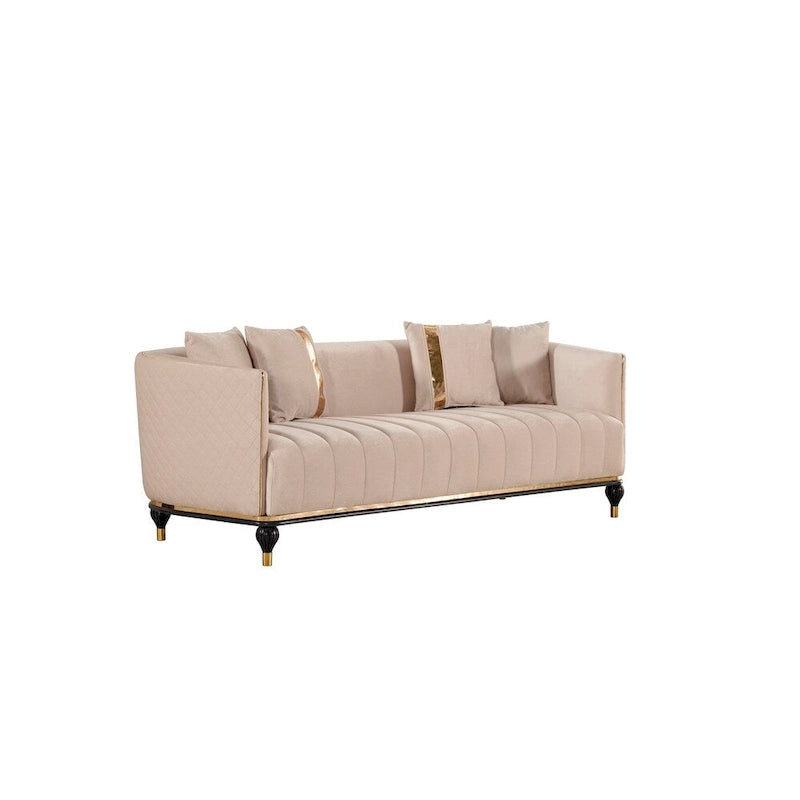 Ensemble de salon Kayo 4 pièces : 1 canapé, 1 causeuse et 2 fauteuils