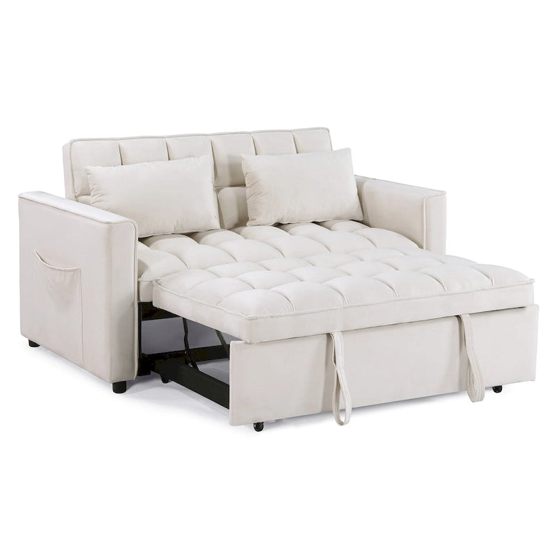 Modern, steppelt, átalakítható kétszemélyes kanapéágy – 68L x 55W x 20H