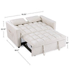 Modern, steppelt, átalakítható kétszemélyes kanapéágy – 68L x 55W x 20H