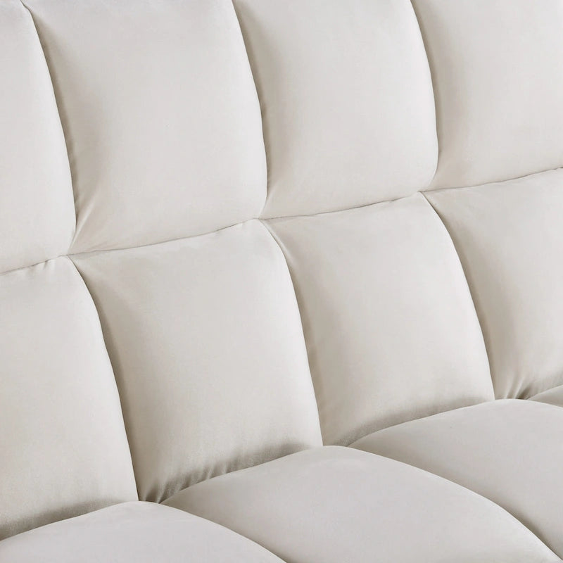 Modern, steppelt, átalakítható kétszemélyes kanapéágy – 68L x 55W x 20H