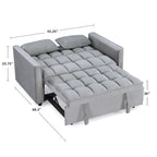 Modern, steppelt, átalakítható kétszemélyes kanapéágy – 68L x 55W x 20H