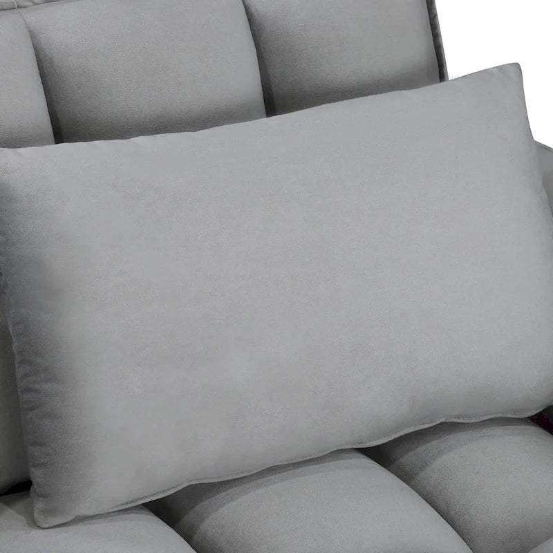 Modern, steppelt, átalakítható kétszemélyes kanapéágy – 68L x 55W x 20H