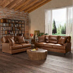 2-delige set fauteuil en bank van kunstleer van Morden Fort