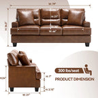 2-delige set fauteuil en bank van kunstleer van Morden Fort