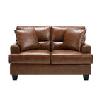 2-delige set fauteuil en bank van kunstleer van Morden Fort