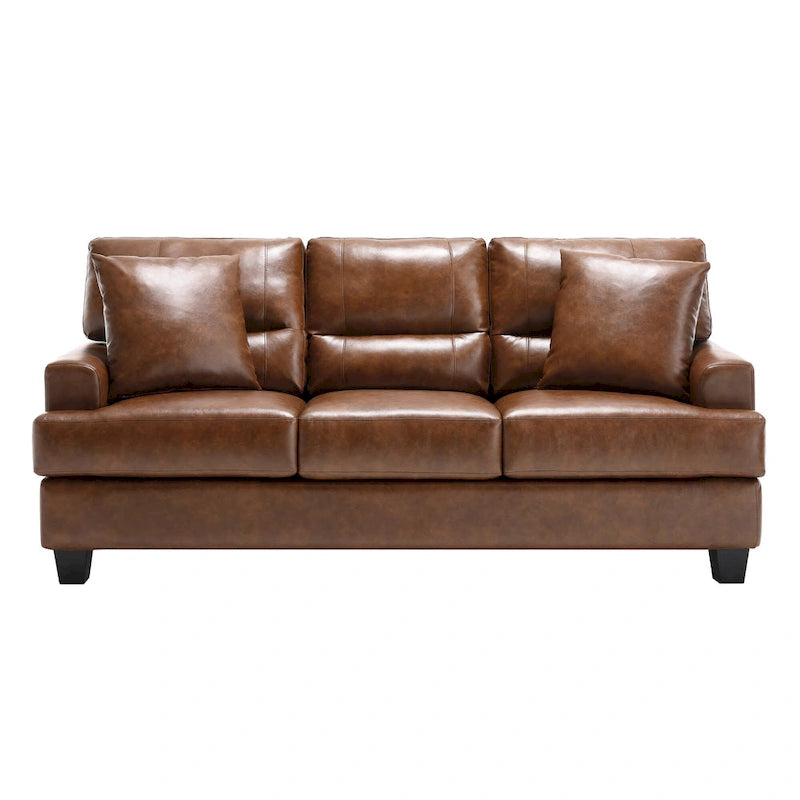 2-delige set fauteuil en bank van kunstleer van Morden Fort
