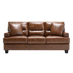 2-delige set fauteuil en bank van kunstleer van Morden Fort