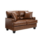 2-delige set fauteuil en bank van kunstleer van Morden Fort