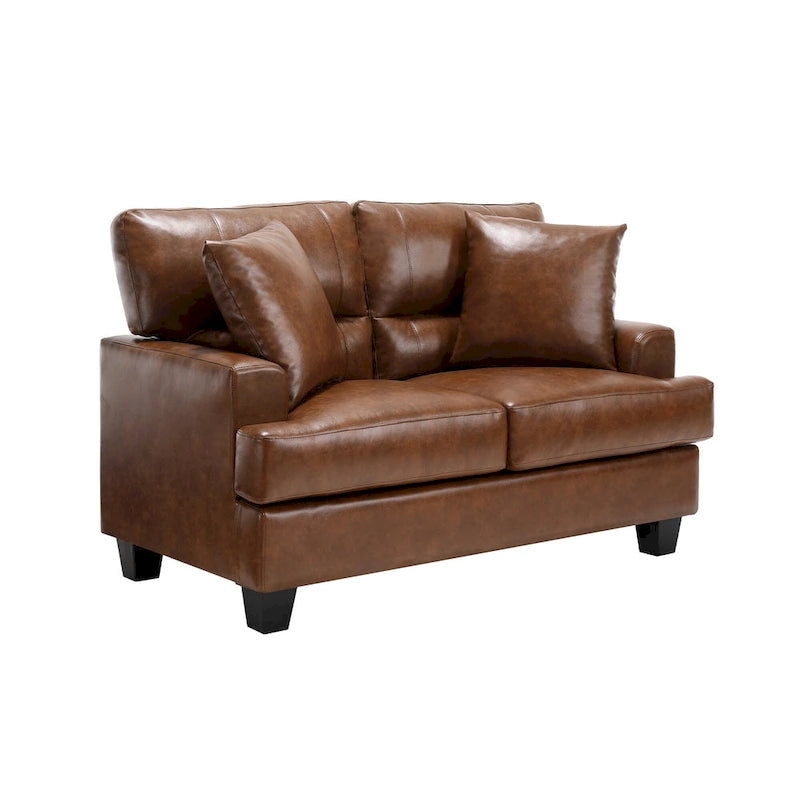 2-delige set fauteuil en bank van kunstleer van Morden Fort