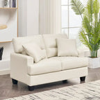 2-delige set fauteuil en bank van kunstleer van Morden Fort