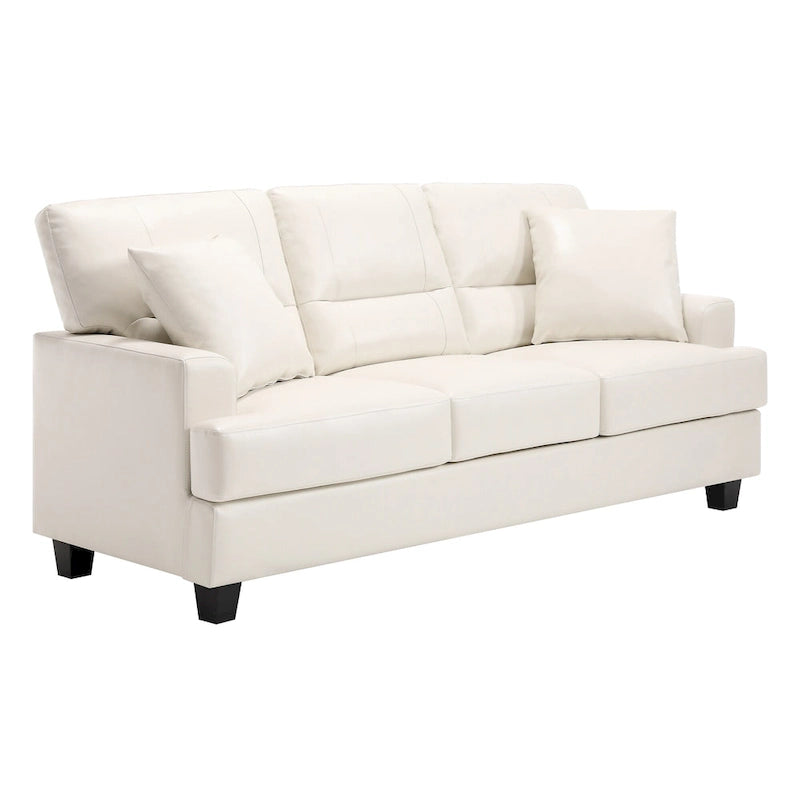 2-delige set fauteuil en bank van kunstleer van Morden Fort