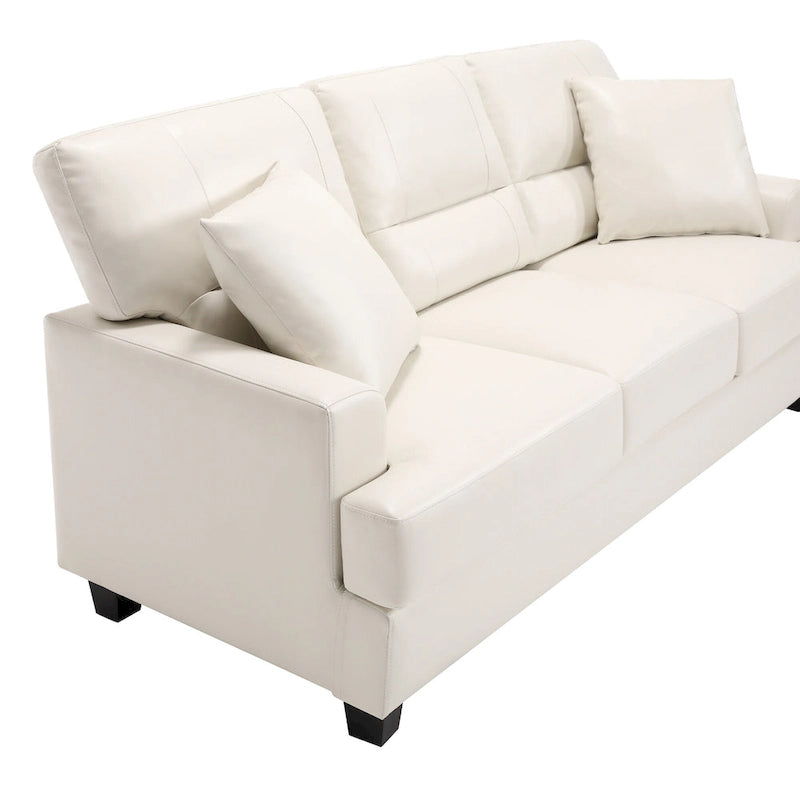 2-delige set fauteuil en bank van kunstleer van Morden Fort