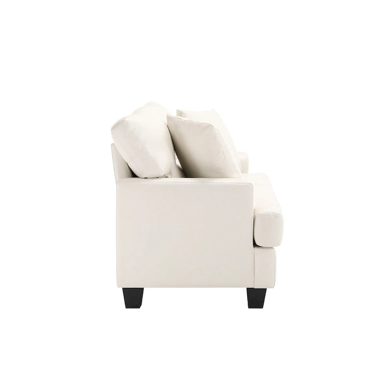 2-delige set fauteuil en bank van kunstleer van Morden Fort