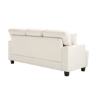 2-delige set fauteuil en bank van kunstleer van Morden Fort