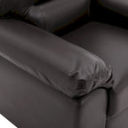 Ensemble de salon rembourré 4 pièces : fauteuil, causeuse et canapé en similicuir avec pouf