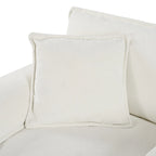 3-teiliges Chenille-Cloud-Sofa- und Sessel-Set mit tiefen Sitzflächen und 3 Kissen