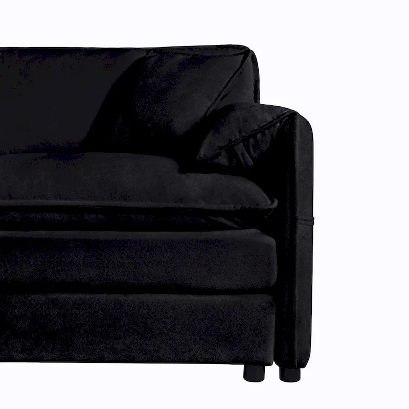 3-teiliges Chenille-Cloud-Sofa- und Sessel-Set mit tiefen Sitzflächen und 3 Kissen