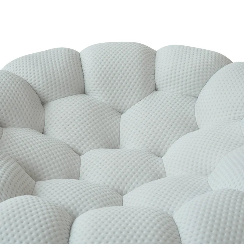 Divano a bolle in tessuto a nido d'ape 3D con rivestimento, 2 PEZZI: divano a 3 posti a bolle e divano singolo per il soggiorno