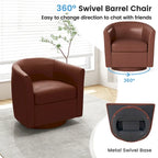 Moderne draaibare accentfauteuil met voetenbank voor woonkamer of slaapkamer