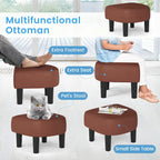 Moderne draaibare accentfauteuil met voetenbank voor woonkamer of slaapkamer