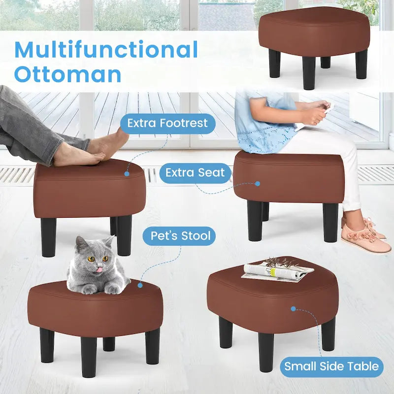 Moderne draaibare accentfauteuil met voetenbank voor woonkamer of slaapkamer