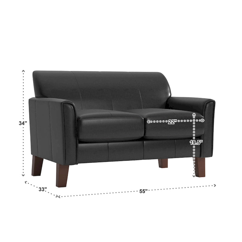 Modernes Loveseat „Uptown“ mit gepolsterter Rückenlehne von iNSPIRE Q Classic