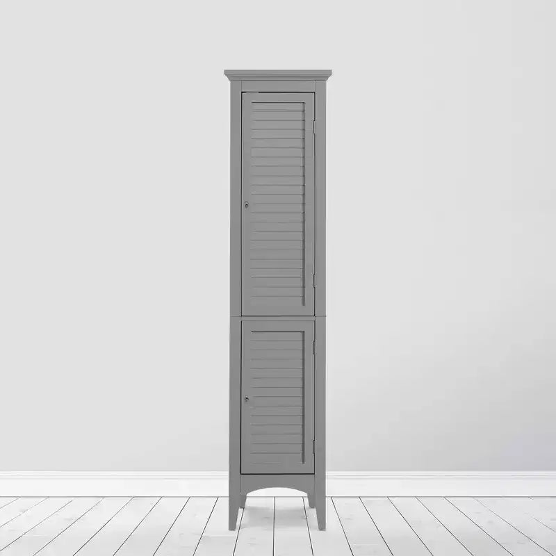 Two Door Shuttered Linen Cabinet -