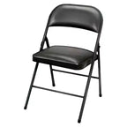 29.52" Vinyl Padded Folding Chair Black