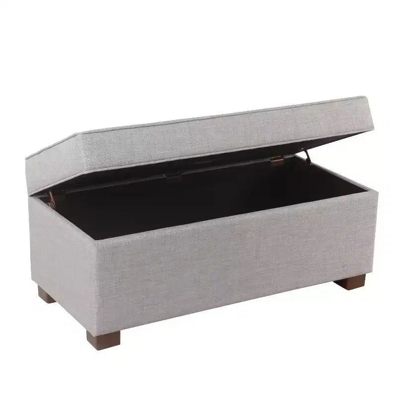 Tufted Top Storage Ottoman - Gray - ™ Upholstered Rectangular Furniture with Lid