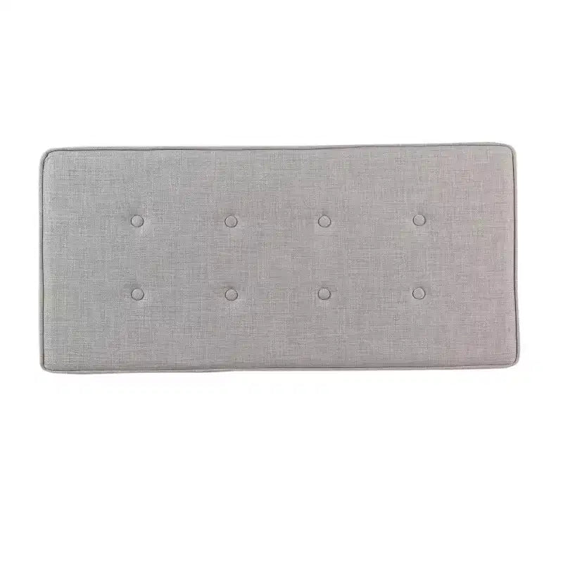 Tufted Top Storage Ottoman - Gray - ™ Upholstered Rectangular Furniture with Lid