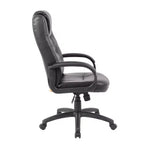 Executive High Back Chair Black -: Ergonomic, Swivel, Adjustable Height, Metal Frame