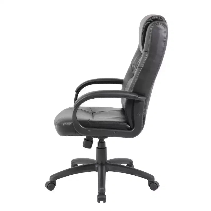 Executive High Back Chair Black -: Ergonomic, Swivel, Adjustable Height, Metal Frame