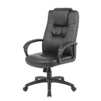 Executive High Back Chair Black -: Ergonomic, Swivel, Adjustable Height, Metal Frame