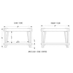 28" Natural Brown Live Edge Solid Wood Cube Coffee Table Metal And Wood: Acacia Top, 4-Leg Base