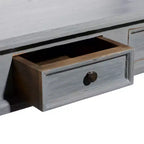 Mesa consola de estilo campestre de caoba, gris