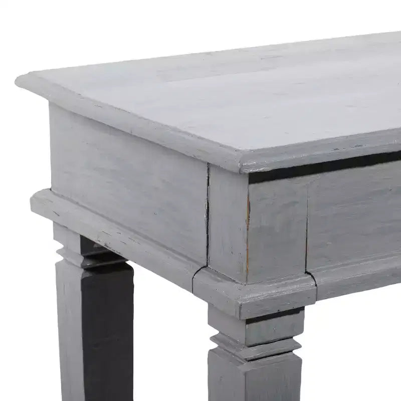 Mesa consola de estilo campestre de caoba, gris