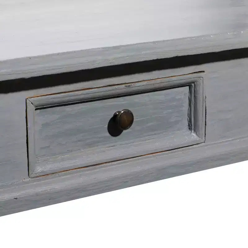 Mesa consola de estilo campestre de caoba, gris
