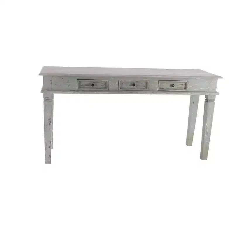 Mesa consola de estilo campestre de caoba, gris