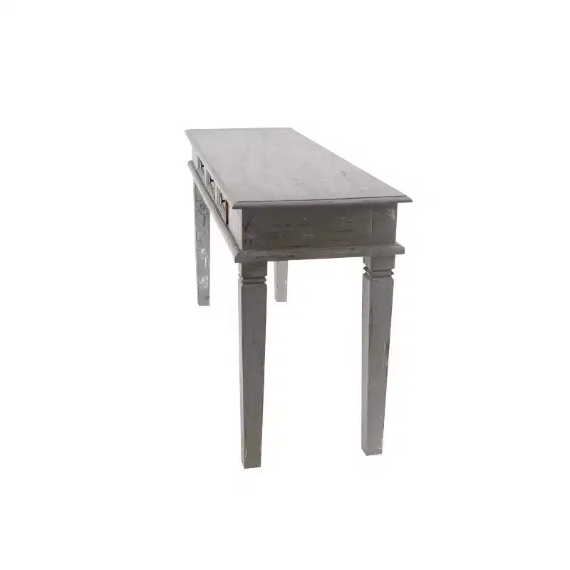 Mesa consola de estilo campestre de caoba, gris