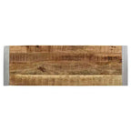 Reclaimed wood and Silver Metal - Bench -