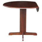 Mesa ovalada de 36 con doble ala abatible -