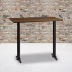 30'' x 48'' Rectangular Laminate Table Top with 5'' x 22'' Bar Height Table Bases