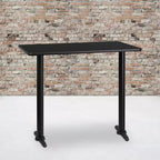 30'' x 48'' Rectangular Laminate Table Top with 5'' x 22'' Bar Height Table Bases