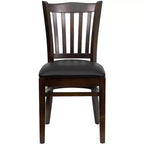 Vertical Slat Back Wooden Restaurant Chair