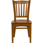Vertical Slat Back Wooden Restaurant Chair