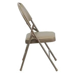 Extra Large Ultra-Premium Triple Braced Metal Folding Chair with Easy-Carry Handle