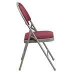 Extra Large Ultra-Premium Triple Braced Metal Folding Chair with Easy-Carry Handle